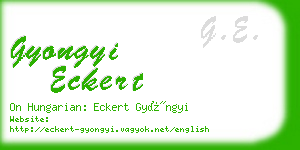 gyongyi eckert business card
